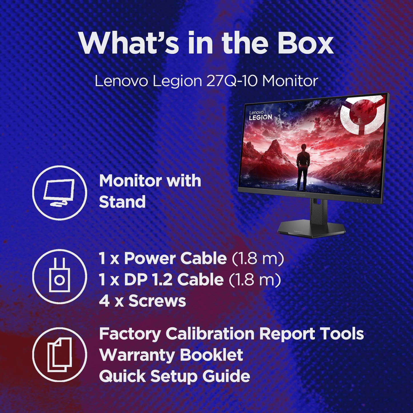 Lenovo Legion 27Q-10 | 27" (68.58cm) QHD IPS 240Hz Gaming Monitor | 0.5ms, AMD FreeSync, NVIDIA G-Sync 99% sRGB, 2xHDMI 2.1 TMDS, 1xDP 1.4| Tilt, Swivel, Pivot, Height Adjust | Black | 68C6GAC4IN 