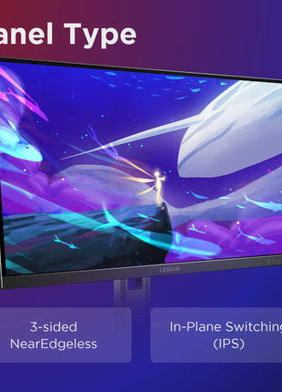 Lenovo Legion 27Q-10 | 27" (68.58cm) QHD IPS 240Hz Gaming Monitor | 0.5ms, AMD FreeSync, NVIDIA G-Sync 99% sRGB, 2xHDMI 2.1 TMDS, 1xDP 1.4| Tilt, Swivel, Pivot, Height Adjust | Black | 68C6GAC4IN 