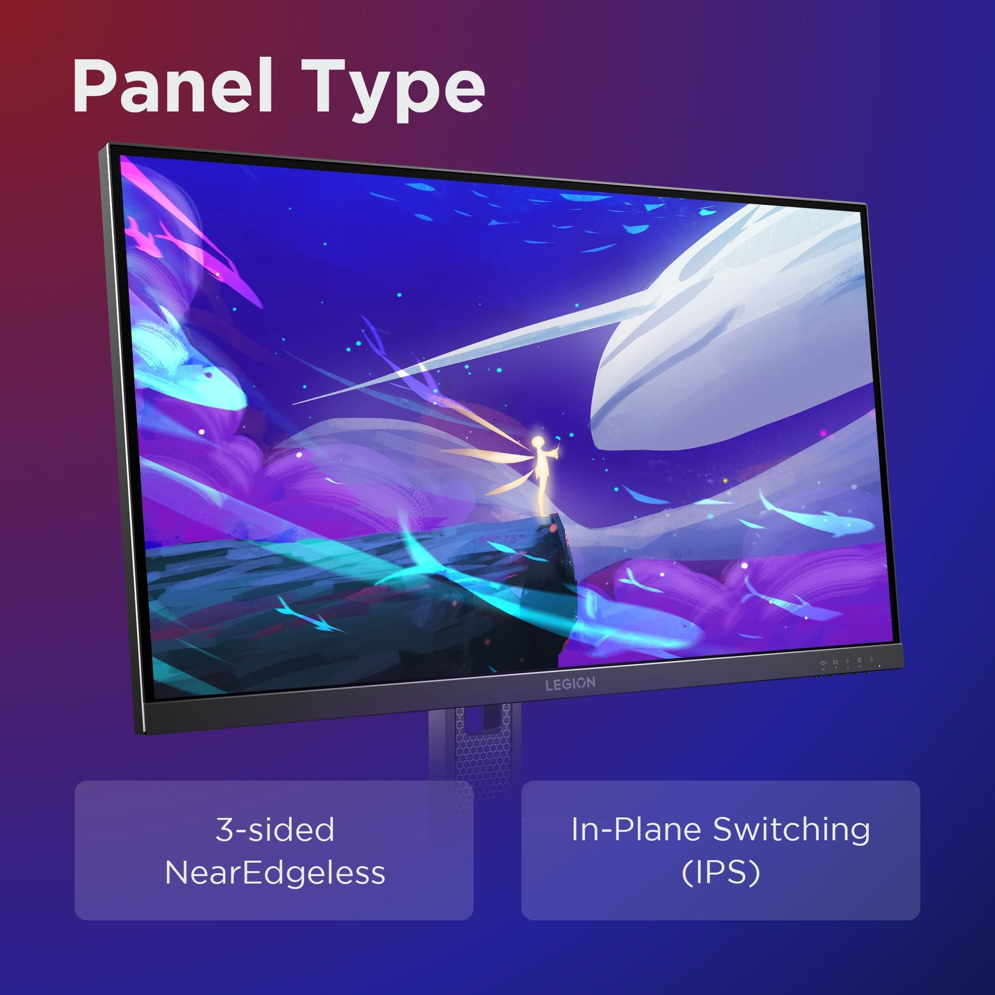 Lenovo Legion 27Q-10 | 27" (68.58cm) QHD IPS 240Hz Gaming Monitor | 0.5ms, AMD FreeSync, NVIDIA G-Sync 99% sRGB, 2xHDMI 2.1 TMDS, 1xDP 1.4| Tilt, Swivel, Pivot, Height Adjust | Black | 68C6GAC4IN 