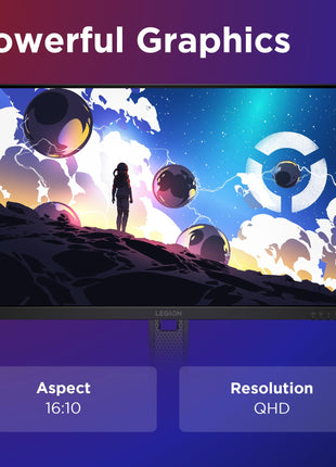 Lenovo Legion 27Q-10 | 27" (68.58cm) QHD IPS 240Hz Gaming Monitor | 0.5ms, AMD FreeSync, NVIDIA G-Sync 99% sRGB, 2xHDMI 2.1 TMDS, 1xDP 1.4| Tilt, Swivel, Pivot, Height Adjust | Black | 68C6GAC4IN 