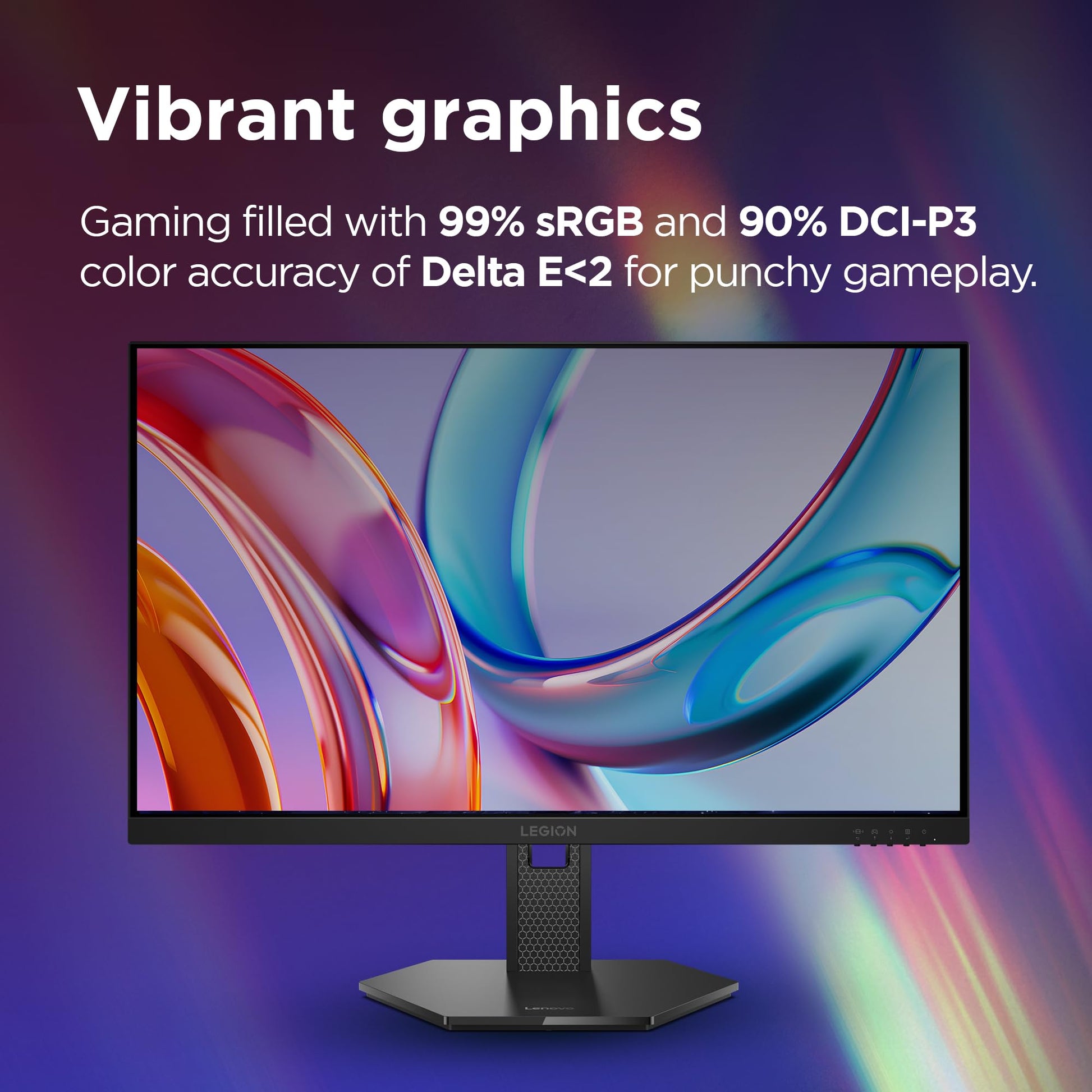 Lenovo Legion 27Q-10 | 27" (68.58cm) QHD IPS 240Hz Gaming Monitor | 0.5ms, AMD FreeSync, NVIDIA G-Sync 99% sRGB, 2xHDMI 2.1 TMDS, 1xDP 1.4| Tilt, Swivel, Pivot, Height Adjust | Black | 68C6GAC4IN 