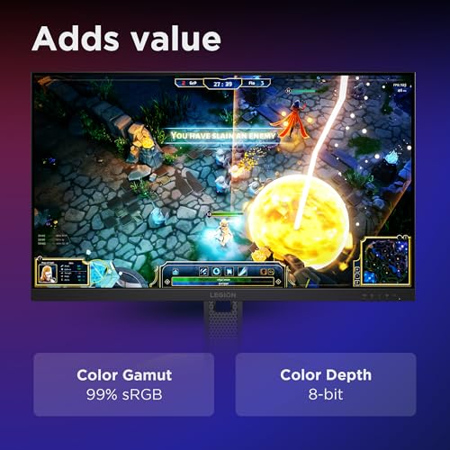 Lenovo Legion 27Q-10 | 27" (68.58cm) QHD IPS 240Hz Gaming Monitor | 0.5ms, AMD FreeSync, NVIDIA G-Sync 99% sRGB, 2xHDMI 2.1 TMDS, 1xDP 1.4| Tilt, Swivel, Pivot, Height Adjust | Black | 68C6GAC4IN 