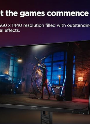 Lenovo Legion 27Q-10 | 27" (68.58cm) QHD IPS 240Hz Gaming Monitor | 0.5ms, AMD FreeSync, NVIDIA G-Sync 99% sRGB, 2xHDMI 2.1 TMDS, 1xDP 1.4| Tilt, Swivel, Pivot, Height Adjust | Black | 68C6GAC4IN 