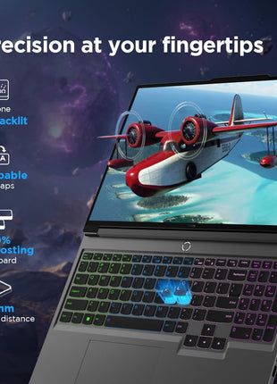 Lenovo Legion 5 Intel Core i7-14650HX 16" (40.64cm) WQXGA IPS 350Nits 165Hz Gaming Laptop (16GB/1TB SSD/Win 11/Office 2021/NVIDIA RTX 4050 6GB/100%sRGB/Alexa/3 Month Game Pass/Grey/2.3Kg), 83DG004RIN 