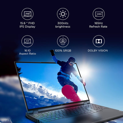 Lenovo Legion 5 AMD Ryzen 7 5800H 15.6" (39.62cm) FHD IPS Gaming Laptop (16GB/512GB SSD/4GB NVIDIA RTX 3050/165Hz/Windows 11/Office 2021/RGB Backlit/3months Game Pass/Phantom Blue/2.4Kg), 82JW00E2IN 