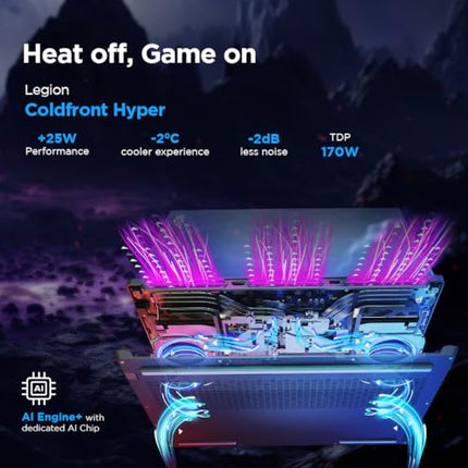 Lenovo Legion 5 Intel Core i7-14650HX 16" (40.64cm) WQXGA IPS 350Nits 165Hz Gaming Laptop (16GB/1TB SSD/Win 11/Office 2021/NVIDIA RTX 4070 8GB/100%sRGB/Alexa/3 Month Game Pass/Grey/2.3Kg), 83DG009DIN 