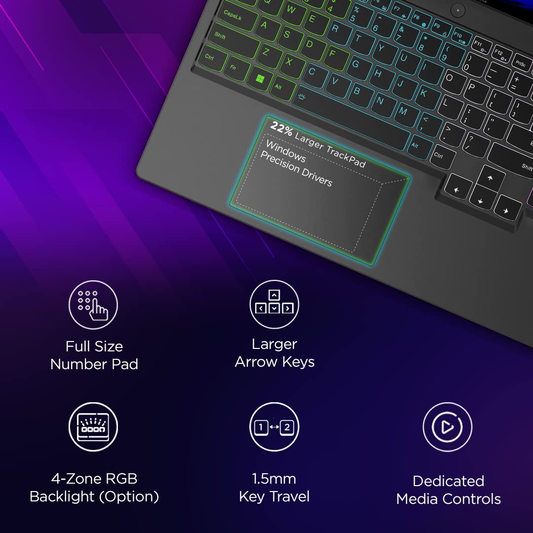 Lenovo Legion 5 AMD Ryzen 7 5800H 15.6" (39.62cm) FHD IPS Gaming Laptop (16GB/512GB SSD/4GB NVIDIA RTX 3050/165Hz/Windows 11/Office 2021/RGB Backlit/3months Game Pass/Phantom Blue/2.4Kg), 82JW00E2IN 
