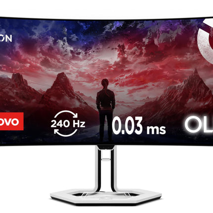 Lenovo Legion Pro 34WD-10| 34" 240Hz WQHD OLED Curved Gaming Monitor|0.03ms, USB-C Docking 140W PD,2xHDMI+DP, RJ45|Tilt,Swivel,Height Stand|AI Smart Sensors|2x5W Speakers|KVM Switch| 67C9UAC1IN 