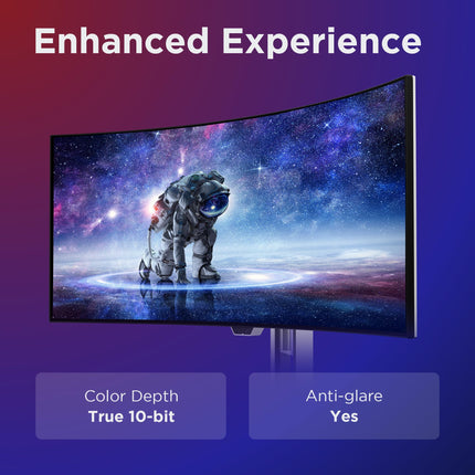 Lenovo Legion Pro 34WD-10| 34" 240Hz WQHD OLED Curved Gaming Monitor|0.03ms, USB-C Docking 140W PD,2xHDMI+DP, RJ45|Tilt,Swivel,Height Stand|AI Smart Sensors|2x5W Speakers|KVM Switch| 67C9UAC1IN 