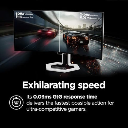 Lenovo Legion Pro 34WD-10| 34" 240Hz WQHD OLED Curved Gaming Monitor|0.03ms, USB-C Docking 140W PD,2xHDMI+DP, RJ45|Tilt,Swivel,Height Stand|AI Smart Sensors|2x5W Speakers|KVM Switch| 67C9UAC1IN 