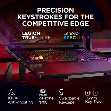 Lenovo Legion Pro 5 2025 AMD Ryzen 9 9955HX | NVIDIA RTX 5060 8GB (32GB RAM/1TB SSD/WQXGA OLED/165Hz/16 (40.6cm)/Windows 11/Office 2024+AI Now/Black/2.3Kg), 83F20037IN AI Powered Gaming Laptop 