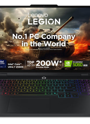Lenovo Legion Pro 5 2025 Intel Core Ultra 7 255HX | NVIDIA RTX 5060 8GB (32GB RAM/1TB SSD/WQXGA OLED/165Hz/16 (40.6cm)/Windows 11/Office 2024+AI Now/Black/2.4Kg), 83F3007CIN AI Powered Gaming Laptop 