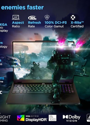 Lenovo Legion Pro 5 2025 Intel Core Ultra 7 255HX | NVIDIA RTX 5060 8GB (32GB RAM/1TB SSD/WQXGA OLED/165Hz/16 (40.6cm)/Windows 11/Office 2024+AI Now/Black/2.4Kg), 83F3007CIN AI Powered Gaming Laptop 