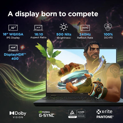 Lenovo Legion Pro 5 Intel Core i9-14900HX 16" (40.64cm) WQXGA IPS 500Nits 240Hz Gaming Laptop (32GB/1TB SSD/Win 11/Office 2021/NVIDIA RTX 4070 8GB/100% DCI-P3/3 Month Game Pass/Grey/2.5Kg), 83DF003PIN 