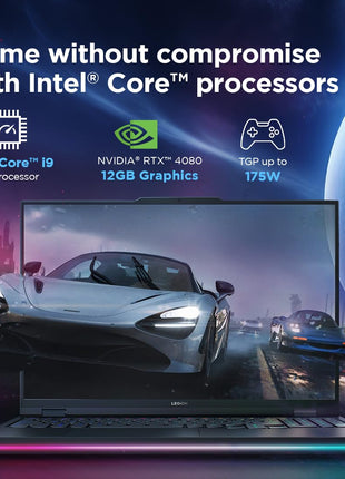 Lenovo Legion Pro 7 Intel Core i9-14900HX 16" (40.6cm) WQXGA IPS 500Nits 240Hz Gaming Laptop (32GB/1TB SSD/Win 11/Office 21/NVIDIA RTX 4080 12GB/100% DCI-P3/3mon Xbox Game Pass/Black/2.6Kg),83DE001HIN 