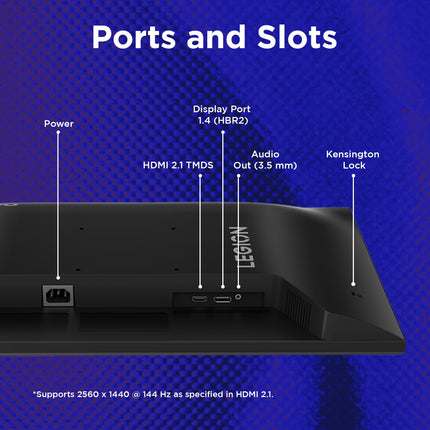 Lenovo Legion R24e | 24" (60.9cm) FHD 180Hz Gaming Monitor | 0.5ms, AMD FreeSync, 99% sRGB, 1xHDMI 2.1 TMDS, 1xDP 1.4| Tilt, Swivel, Pivot, Height Adjust | Black | 67CCGAC4IN 