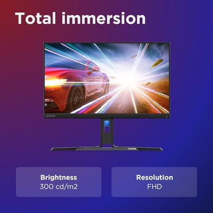 Lenovo Legion R24e | 24" (60.9cm) FHD 180Hz Gaming Monitor | 0.5ms, AMD FreeSync, 99% sRGB, 1xHDMI 2.1 TMDS, 1xDP 1.4| Tilt, Swivel, Pivot, Height Adjust | Black | 67CCGAC4IN 