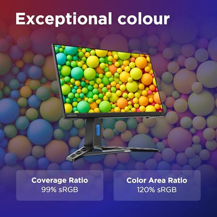 Lenovo Legion R24e | 24" (60.9cm) FHD 180Hz Gaming Monitor | 0.5ms, AMD FreeSync, 99% sRGB, 1xHDMI 2.1 TMDS, 1xDP 1.4| Tilt, Swivel, Pivot, Height Adjust | Black | 67CCGAC4IN 