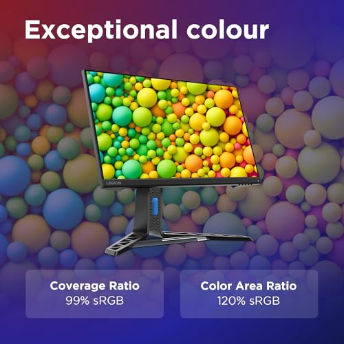 Lenovo Legion R24e | 24" (60.9cm) FHD 180Hz Gaming Monitor | 0.5ms, AMD FreeSync, 99% sRGB, 1xHDMI 2.1 TMDS, 1xDP 1.4| Tilt, Swivel, Pivot, Height Adjust | Black | 67CCGAC4IN 