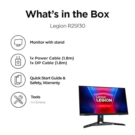 Lenovo Legion R25f-30 24 inch Gaming Monitor | FHD, 1080p, 240Hz, VA, 0.5ms, HDMI, DP | AMD Freesync Premium | PS5, Xbox, PC screen 