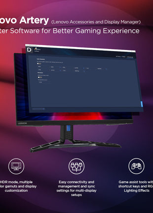 Lenovo Legion R27i-30 | 27 Inch (68.5cm) 165Hz LED Gaming Monitor | 0.5ms, AMD FreeSync, 99%sRGB, 90% DCI-P3, 3Wx2 Speaker, 2xHDMI 2.1,1xDP| Tilt, Swivel, Pivot, Height Adjust Stand, Black, 67B5GAC1IN 