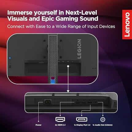 Lenovo Legion R27q-30 | 27 Inch (68.58cm) 180Hz 2K QHD Gaming Monitor | 0.5ms, AMD FreeSync, 99%sRGB, 90% DCI-P3, 3Wx2 Speaker, 2xHDMI, 1xDP|Tilt, Swivel, Pivot, Height Adjust Stand, Black, 67B4GAC1IN 