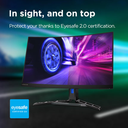 Lenovo Legion-R27qc-30 | 27" (68.5cm) QHD 180Hz Curved Gaming Monitor | 0.5ms, AMD FreeSync, 99%sRGB, 3Wx2Speaker, 2xHDMI 2.1 TMDS, 1xDP 1.4 (HBR3)|Tilt, Swivel, Pivot, Height Adjust|Black| 67C6GAC2IN 