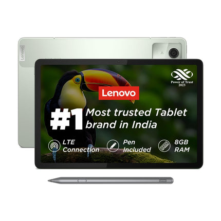 Lenovo Tab M11 with Pen| 4G (LTE) + Wi-Fi | 8 GB RAM, 128 GB ROM (Expandable Upto 1 TB)| 11 Inch Screen, 90 Hz Refresh Rate| Quad Speaker with Dolby Atmos| 13 MP Rear Camera| Google Kids Space 