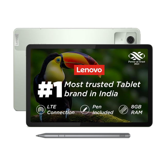 Lenovo Tab M11 with Pen| 4G (LTE) + Wi-Fi | 8 GB RAM, 128 GB ROM (Expandable Upto 1 TB)| 11 Inch Screen, 90 Hz Refresh Rate| Quad Speaker with Dolby Atmos| 13 MP Rear Camera| Google Kids Space 