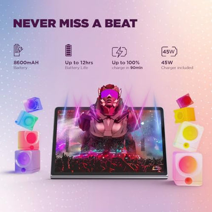 Lenovo Tab Plus with Octa JBL Hi-Fi Speakers| 8 GB RAM, 128 GB ROM| 11.5 Inch, 2K, 90 Hz Refresh| Wi-Fi Tablet| Android 14| 45 W Fast Charger| Built-in Kickstand| Color: Luna Grey 