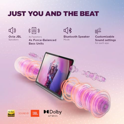 Lenovo Tab Plus with Octa JBL Hi-Fi Speakers| 8 GB RAM, 128 GB ROM| 11.5 Inch, 2K, 90 Hz Refresh| Wi-Fi Tablet| Android 14| 45 W Fast Charger| Built-in Kickstand| Color: Luna Grey 