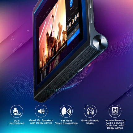 Lenovo Tab Yoga 11| 11 Inch 2K Display| 4 GB RAM, 128 GB ROM| Wi-Fi+4G LTE (with Voice Call)| Quad JBL Speakers| TÜV Low Blue Light Certified| Colour: Storm Grey 