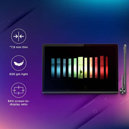 Lenovo Tab Yoga 11| 11 Inch 2K Display| 4 GB RAM, 128 GB ROM| Wi-Fi+4G LTE (with Voice Call)| Quad JBL Speakers| TÜV Low Blue Light Certified| Colour: Storm Grey 