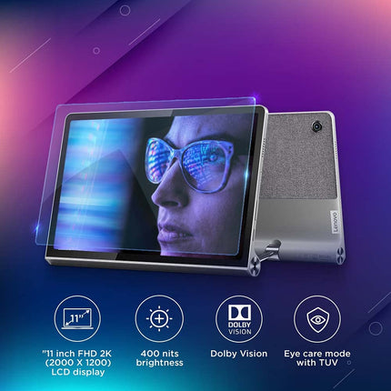 Lenovo Tab Yoga 11| 11 Inch 2K Display| 4 GB RAM, 128 GB ROM| Wi-Fi+4G LTE (with Voice Call)| Quad JBL Speakers| TÜV Low Blue Light Certified| Colour: Storm Grey 