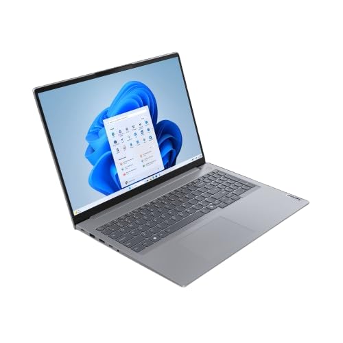 Lenovo ThinkBook 16 AMD Ryzen 5 7535HS (16GB RAM/512GB SSD/Win 11 Home/Office 2024/Backlit Keyboard/Fingerprint) 16" WUXGA IPS 300 Nits Thin & Light Laptop/1Y Warranty/Aluminium Top/1.7kg, 21MWA0BSIN 