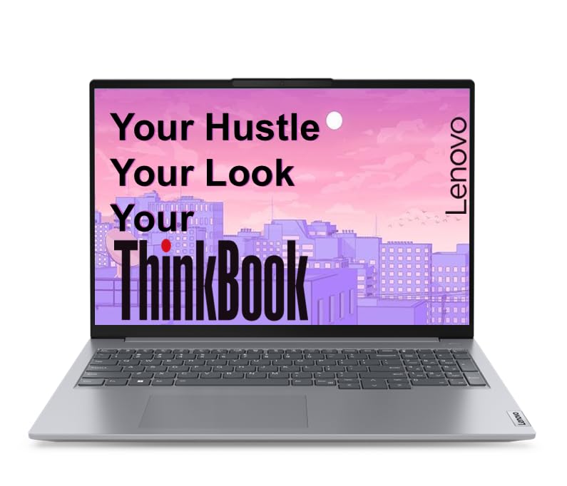 Lenovo ThinkBook 16 AMD Ryzen 7 7735HS (16GB RAM/512GB SSD/Win 11 Home/Office 2024/Backlit Keyboard/Fingerprint) 16" WUXGA IPS 300 Nits Thin & Light Laptop/1Y Warranty/Aluminium Top/1.7kg, 21MWA0R4IN 