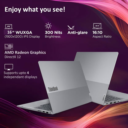 Lenovo ThinkBook 16 Silver Ryzen 5 7535HS Backlit Keyboard 