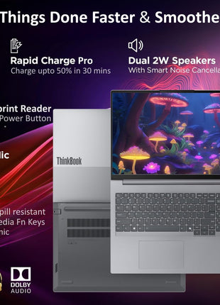 Lenovo ThinkBook 16 Silver Ryzen 5 7535HS Backlit Keyboard 