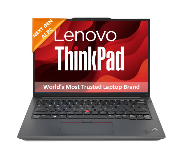 Lenovo ThinkPad E14 AI PC Intel Core Ultra 5 125U | Copilot Key | 16GB RAM | 512GB SSD | 14” WUXGA IPS 300 Nits | Win 11 + Office 2024 | Backlit | Fingerprint | 1.42 kg | 1Y Onsite | Black –21M7S0SJ00 