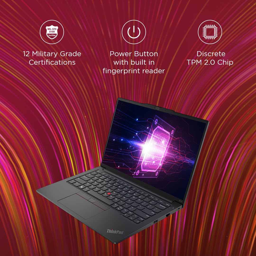 Lenovo ThinkPad E14 AMD Ryzen 5 7530U 14" (35.56 cm) WUXGA IPS 300 Nits Thin and Light Laptop (16GB RAM/1TB SSD/Windows 11 Home/AMD Radeon Graphics/Backlit Keyboard/FPR/Black/1.41 kg), 21JRS0H200 