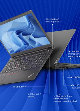 Lenovo ThinkPad E15 Intel Core i5 12th Gen 15.6" (39.62cm) FHD 250 Nits Thin and Light Laptop (8GB RAM/512GB SSD/Windows 11 Home/Backlit/FPR/Black/1.7 kg), 21E6S05B00 