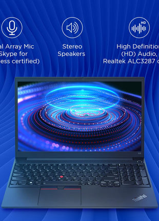 Lenovo ThinkPad E15 Intel Core i5 12th Gen 15.6" (39.62cm) FHD 250 Nits Thin and Light Laptop (8GB RAM/512GB SSD/Windows 11 Home/Backlit/FPR/Black/1.7 kg), 21E6S05B00 