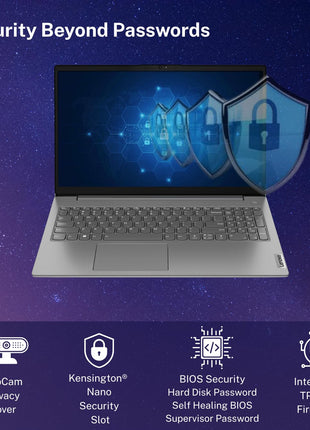 Lenovo V15 Intel Core i3 13th Gen (16GB RAM/512GB SSD/Windows 11 Home/Office 2024/Iron Grey) 15.6" FHD (1920x1080) Antiglare 250 Nits Thin & Light Laptop/1Y Onsite/1.65 kg, 83CCA08KIN 