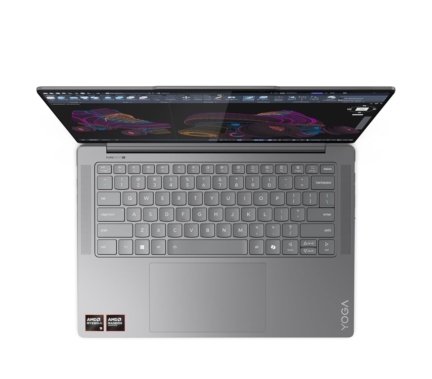 Lenovo Yoga Pro 7 Ryzen AI 9 365 (32GB RAM/1TB SSD/Copilot+PC/14.5"(36.8cm)/2.8K WQXGA+OLED/120Hz/Windows11/Office Home 2024/Grey/1.54Kg), 83HN0027IN AI Laptop 