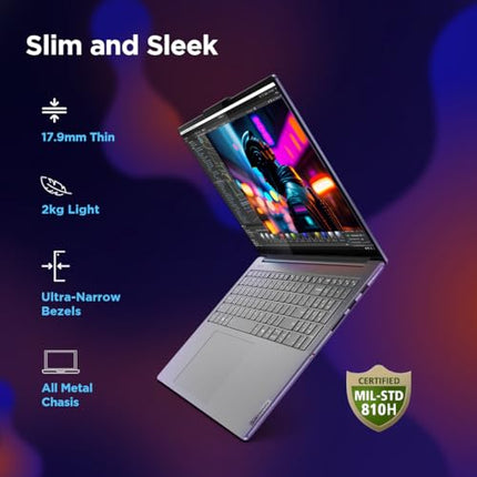 Lenovo Yoga Pro 9 Intel Evo Core Ultra 9 185H Built-in AI 16"(40.6cm) 3.2K IPS 165Hz Touchscreen Laptop (32GB/1TB SSD/NVIDIA RTX 4050 6GB/Win11/MSO 21/5.0MP+IR Cam/3 Mon GamePass/Grey/2Kg), 83DN004VIN 