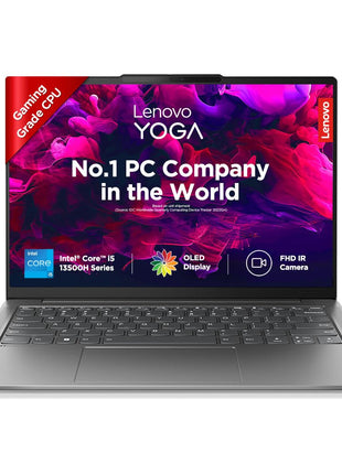 Lenovo Yoga Slim 6 13th Gen Intel Evo Core i5 13500H 14"(35.5cm) WUXGA-OLED 400Nit Laptop (16GB/1TB SSD/60Hz Refresh/Win 11/Office 2021/Backlit KB/Alexa/3 Month Game Pass/Grey/1.3Kg), 83E00012IN 