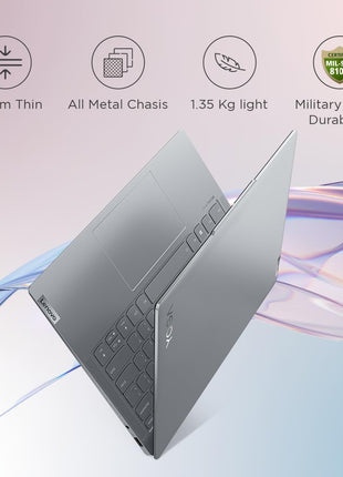 Lenovo Yoga Slim 6 13th Gen Intel Evo Core i5 13500H 14"(35.5cm) WUXGA-OLED 400Nit Laptop (16GB/1TB SSD/60Hz Refresh/Win 11/Office 2021/Backlit KB/Alexa/3 Month Game Pass/Grey/1.3Kg), 83E00012IN 