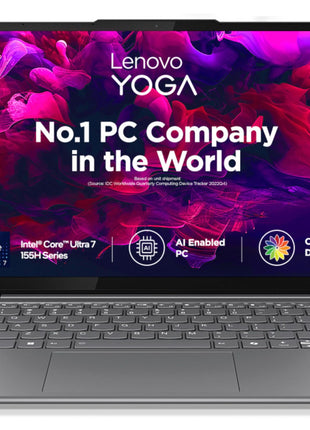 Lenovo Yoga Slim 7 2025 Intel Core Ultra 7 155H 14"(35.5cm) WUXGA-OLED 400Nits Laptop (16GB RAM/512GB SSD/AI PC/2Wx4 Speakers/Windows 11/Office Home 2024/1Yr ADP Free/Grey/1.39Kg), 83CV009XIN 