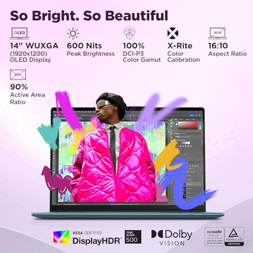 Lenovo Yoga Slim 7 AMD Ryzen AI 7 350, Copilot+ AI PC(32GB RAM/1TB SSD/14"(35.5cm)WUXGA OLED/AI Now/50 TOPS/Windows 11/Office Home 2024/Backlit Keyboard/1Yr ADP Free/Teal/1.19Kg), 83JY000UIN AI Laptop 