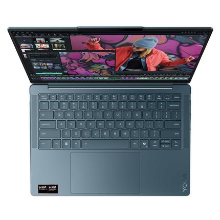 Lenovo Yoga Slim 7 AMD Ryzen AI 7 350, Copilot+ AI PC(32GB RAM/1TB SSD/14"(35.5cm)WUXGA OLED/AI Now/50 TOPS/Windows 11/Office Home 2024/Backlit Keyboard/1Yr ADP Free/Teal/1.19Kg), 83JY000UIN AI Laptop 